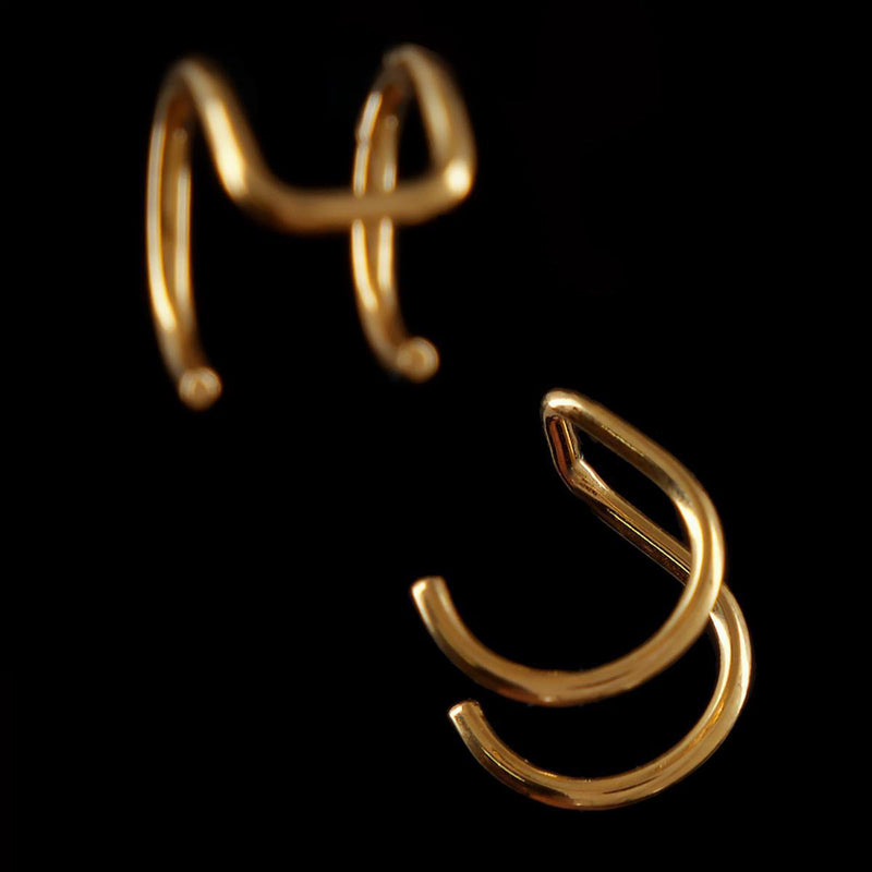 Laura Ferini Dames Ear Cuffs Isabella Goud - Goudkleurige Oorbellen - 18K Geelgoud Verguld - Oorbellen - Earcuffs - Sieraad - Accessoires - Sieraden - Dames Ear Cuffs