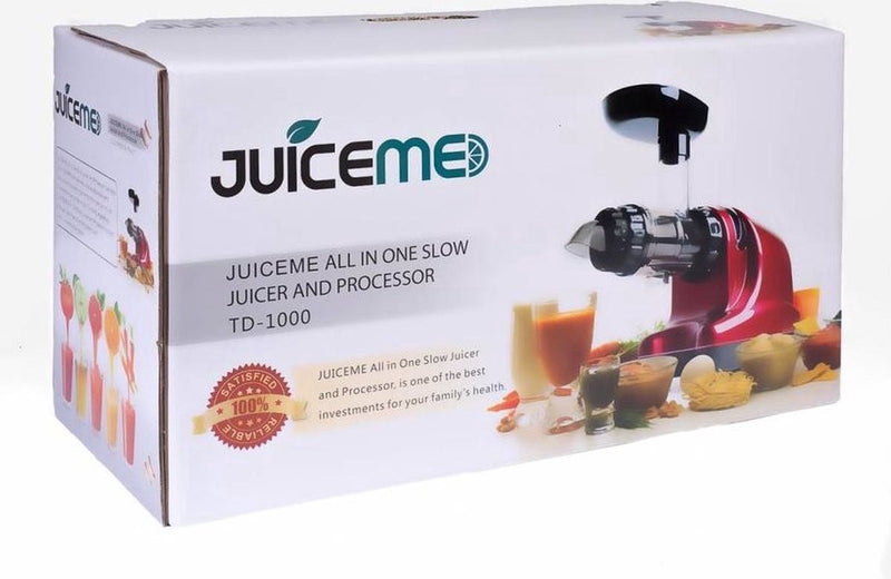 JuiceMe DA 1000 Slowjuicer - Sapcentrifuge - Groente en Fruit -  Smoothie Maker - BPA vrij - Zilver