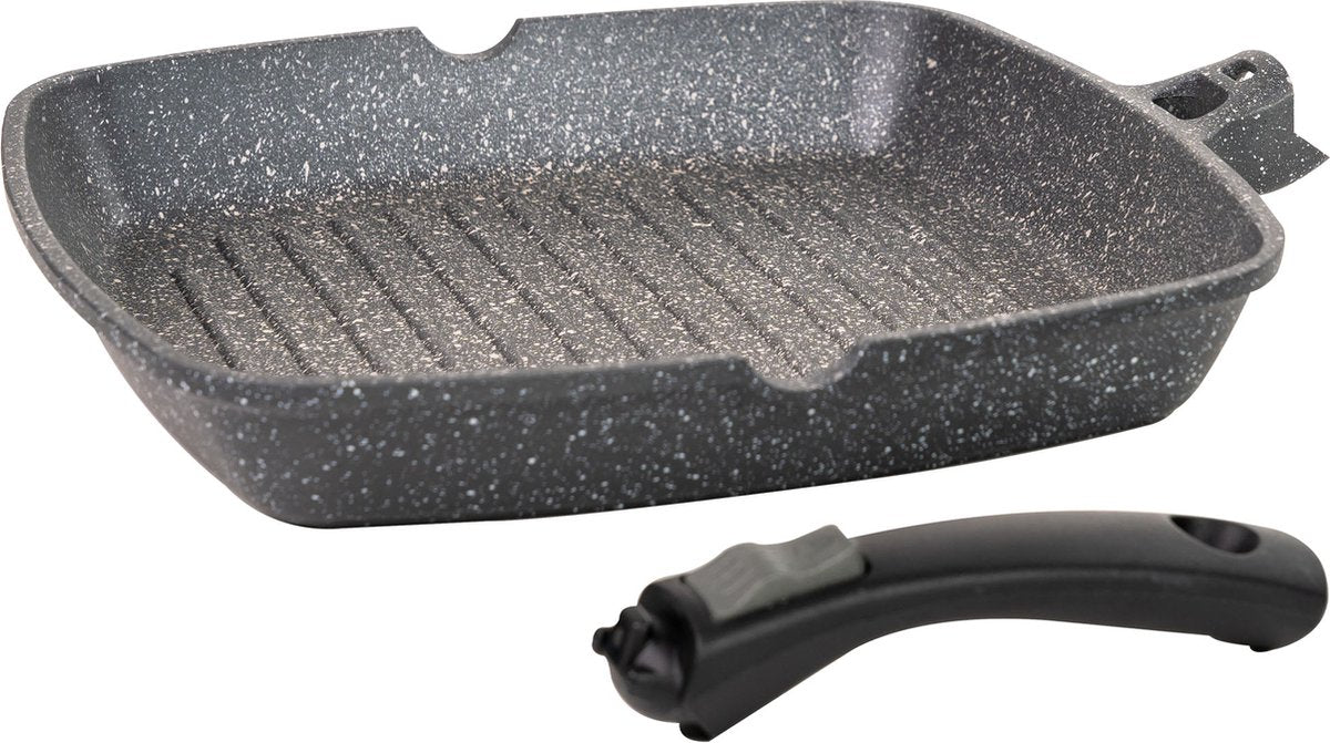 Coninx Grill pan 28cm - Steak pan - Detachable handle - PFAS -FREE - Gray