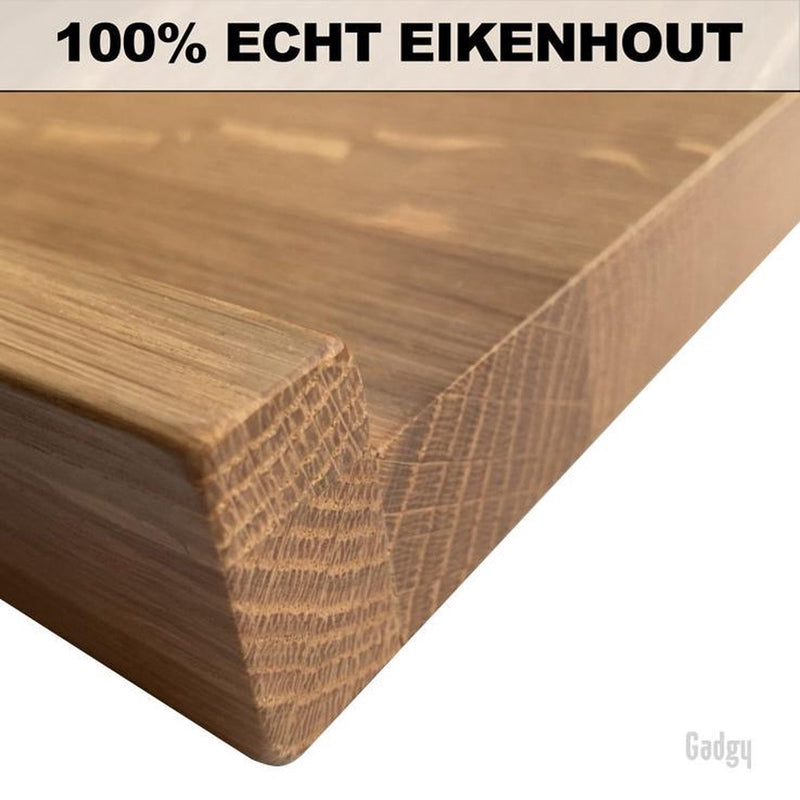 Gadgy Wandplank Hout - Wandplank Zwevend - Fotoplank - echt Eiken - Muurplank - Plankje - 50x15x4cm
