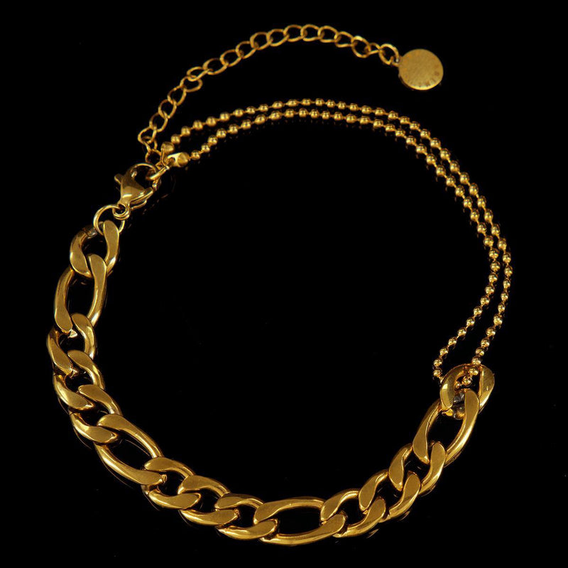 Laura Ferini Dames Armband Prego Goud - Goudkleurige Schakelarmband - 18K Geelgoud Verguld - Sieraad - Accessoires - Sieraden - Dames Armbandje