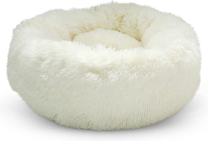 Snoozle cat basket - Soft and luxurious cat basket - Cat basket Round - Washable - 100cm - XXL - White