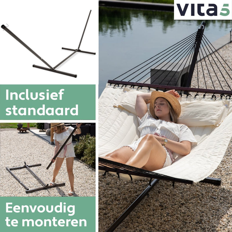 Vita5 hammock with standard - beige/white