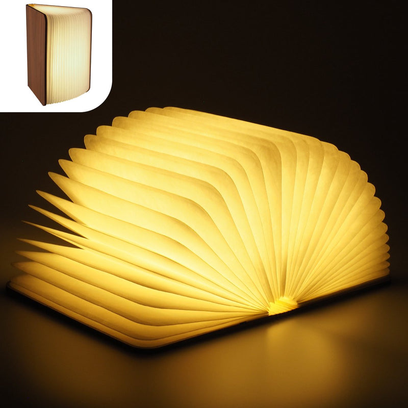 Gadgy Boeklamp – Tafellamp slaapkamer – Sfeerverlichting binnen - Groot: 21.5 x 17cm - Oplaadbaar