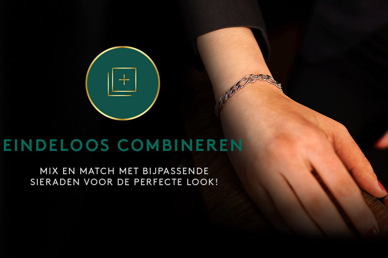 Laura Ferini Dames Armband Allora Zilver - Zilverkleurige Schakelarmband - Sieraad - Accessoires - Sieraden - Dames Armbandje