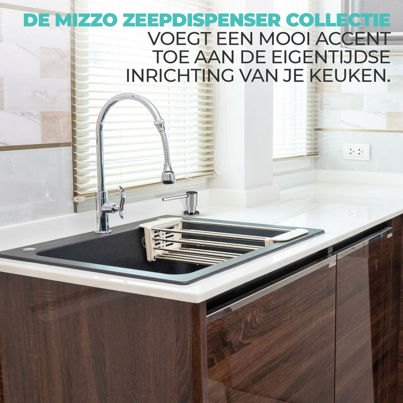 Mizzo soap dispenser 300ml - soap pump - built -in kitchen top - chromium