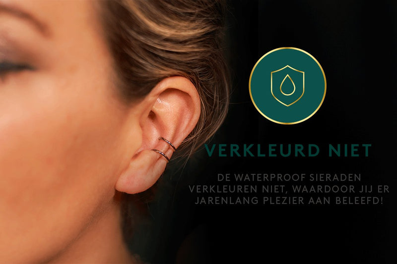 Laura Ferini Dames Ear Cuffs Isabella Zilver - Zilverkleurige Oorbellen - Oorbellen - Earcuffs - Sieraad - Accessoires - Sieraden - Dames Ear Cuffs