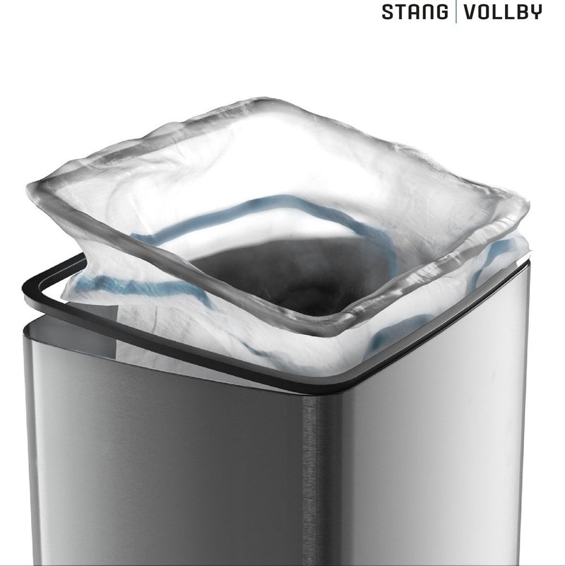 Rangvollby Kinna - Sensor Trash - 50 Liter - Silver