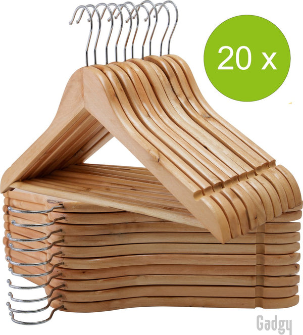 Gadgy 20 clothing hangers wood