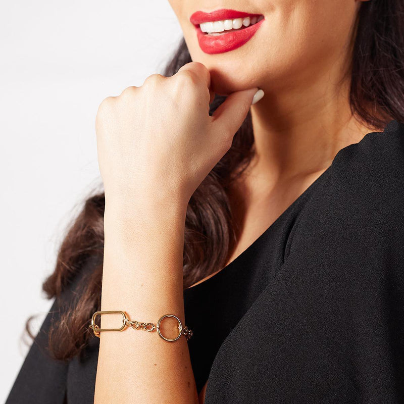 Laura Ferini Ladies Bracelet Solo Tua Gold - Gold -colored bracelet - 18k yellow gold gilt - Jewelry - Accessories - Jewelry - Ladies Bracelet