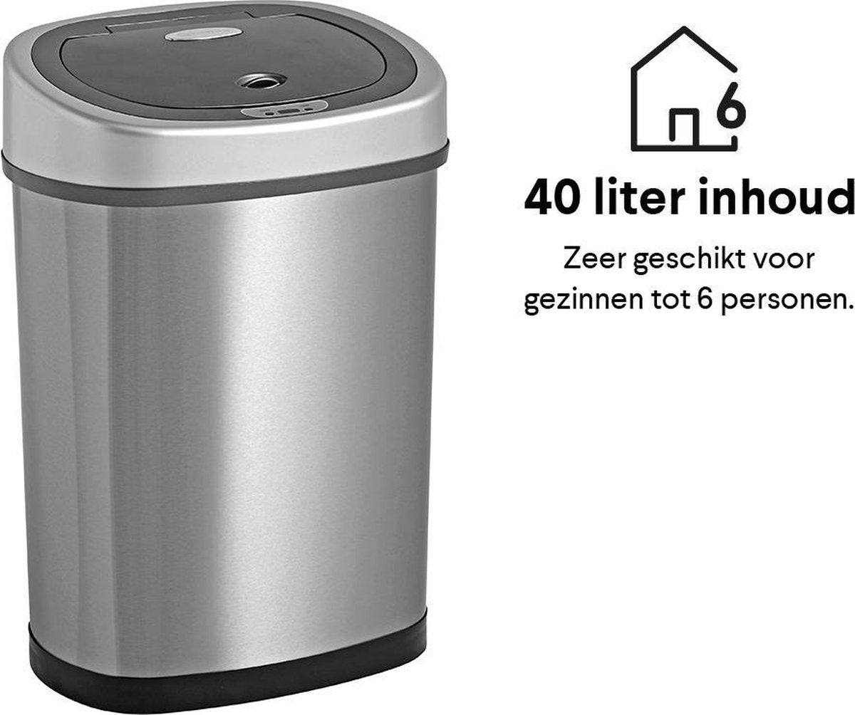 Homra Fonix - Sensor Trash Stainless Steel 40 Liter