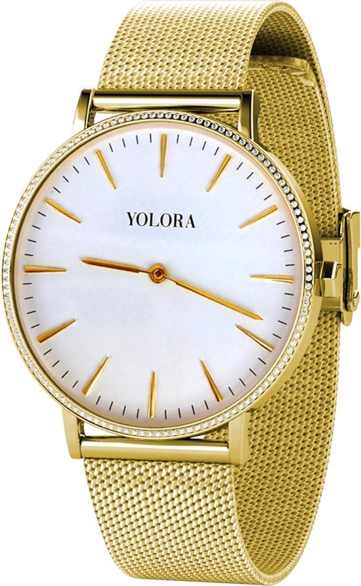 Yolora Luxe Giftbox - Goudkleurige Armband en RVS Horloge - 130 Kalpa Camaka Kristallen - 18K Geelgoud Verguld - Goud - Vrouwen Sieraden - Dames Geschenkdoos - Cadeau doos - Exclusieve Geschenkverpakking - Mooie Cadeauverpakking