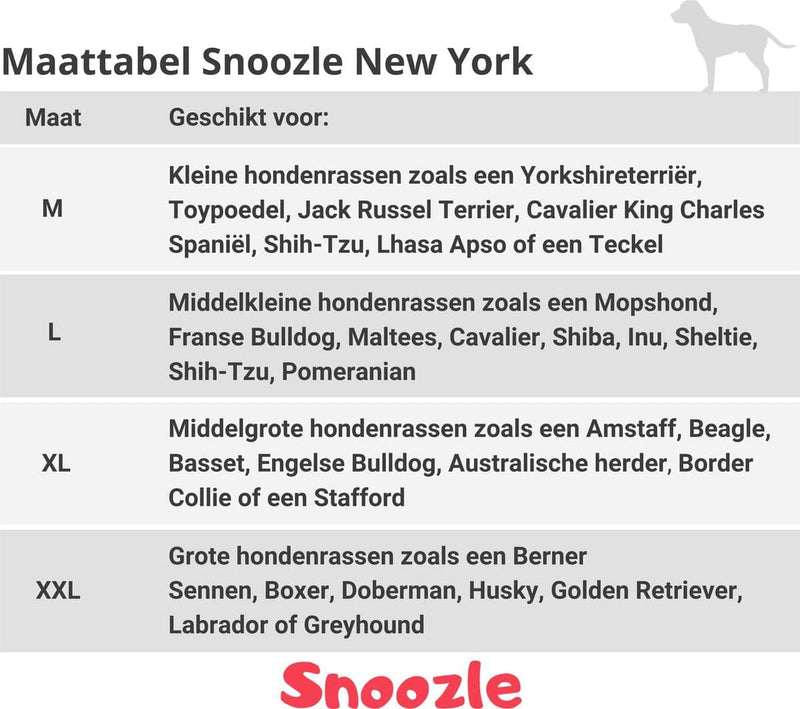 Snoozle Zacht en Luxe Hondenbed - 60 x 44cm - Grijs