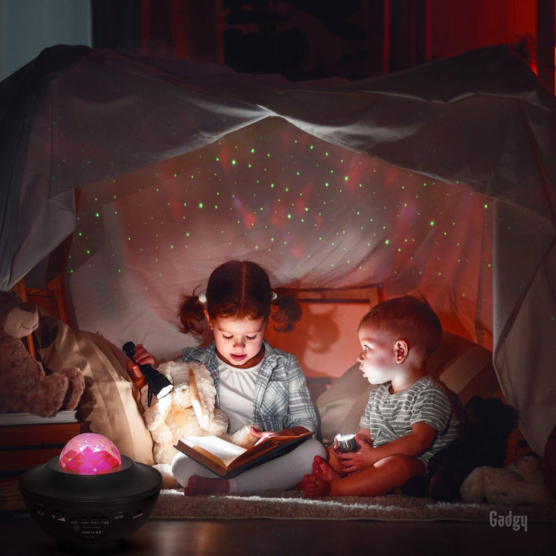Gadgy Sterren projector - Galaxy Projector - Sterrenlamp - Sterrenhemel - Star Projector- Nachtlamp voor baby en kinderen - Muziek Box - Bluetooth - USB