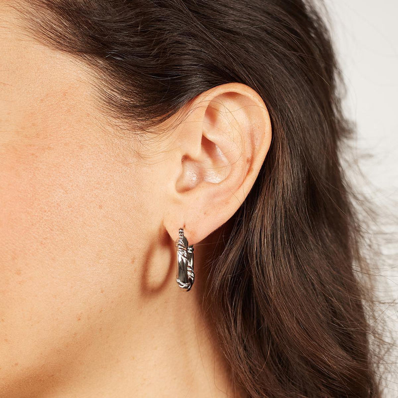 Laura Ferini Ladies Earrings Mia Silver - Silver colored earrings - Ladies ear buttons - Jewelry - Accessories - Jewelry