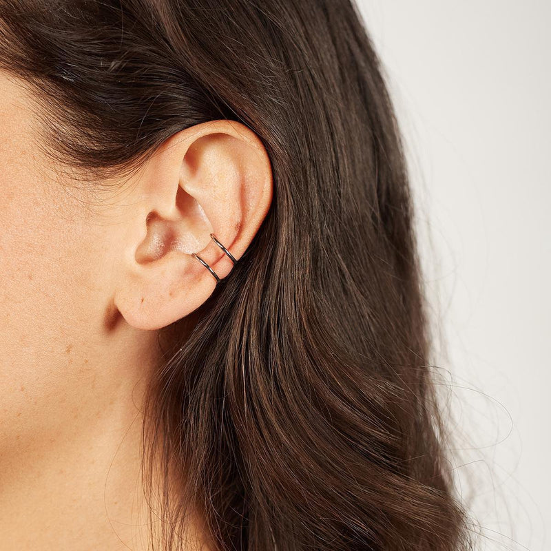 Laura Ferini Ladies Ear Cuffs Isabella Silver - Silver colored earrings - Earrings - Ear cuffs - Jewelry - Accessories - Jewelry - Ladies Ear Cuffs