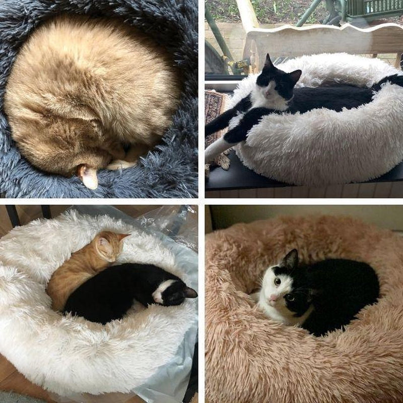 Snoozle cat basket - Soft and luxurious cat basket - Cat basket Round - Washable - 80cm - Sandy Beach