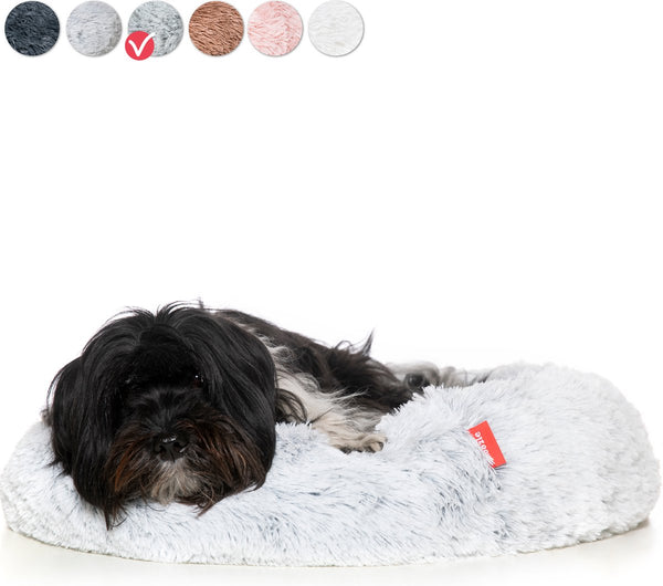 Snoozle Donut Hondenmand - Zacht en Luxe Hondenkussen - Wasbaar - Fluffy - Hondenmanden - 70cm - Wolf Grijs
