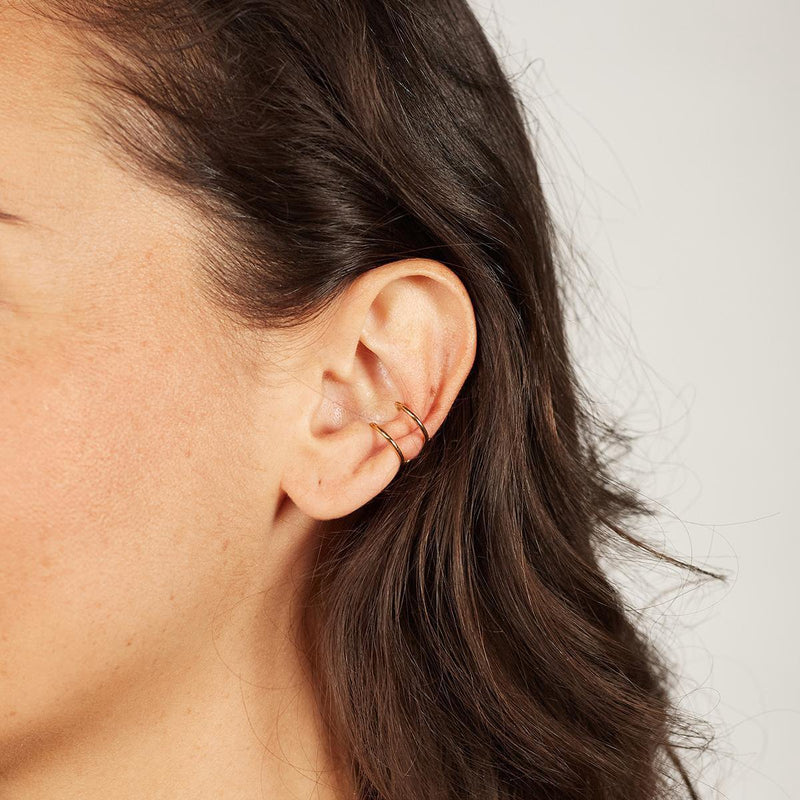 Laura Ferini Dames Ear Cuffs Isabella Goud - Goudkleurige Oorbellen - 18K Geelgoud Verguld - Oorbellen - Earcuffs - Sieraad - Accessoires - Sieraden - Dames Ear Cuffs
