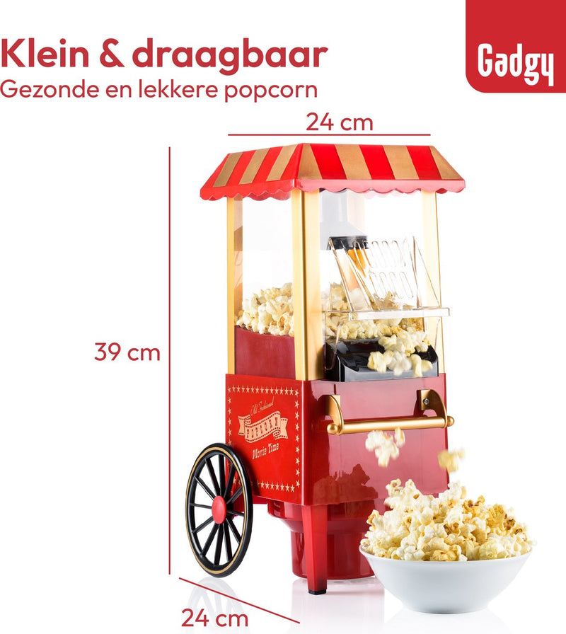 Gadgy Popcorn Machine 1200 Watt - Klassieke Popcorn Maker