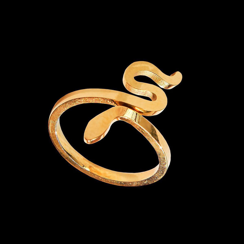 Laura Ferini Dames Ring Verona Goud - Goudkleurige Verstelbare Ring - 18K Geelgoud Verguld - Slang - Dames Ringen - Sieraad - Accessoires - Sieraden