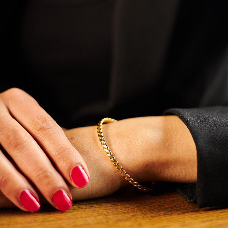 Laura Ferini Dames Armband Girare Goud - Goudkleurige Bangle - 18K Geelgoud Verguld - Sieraad - Accessoires - Sieraden - Dames Armbandje