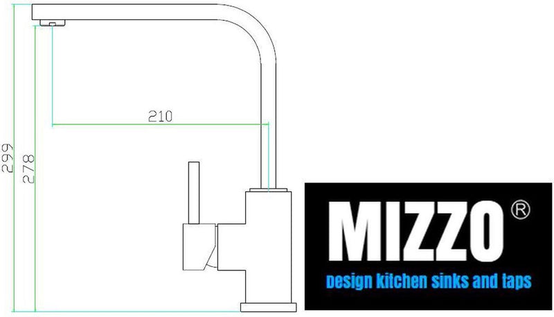 Mizzo sQare Keukenkraan – Kraan – Mengkraan – Keukenkranen – Design – RVS
