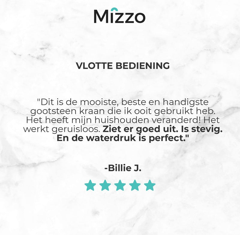 Mizzo Trigo Hoge RVS Keukenkraan (41.2cm) met Zwenkbare Uitloop - 360° Draaibaar - Niet uittrekbaar - Keukeneiland Keukenkraan