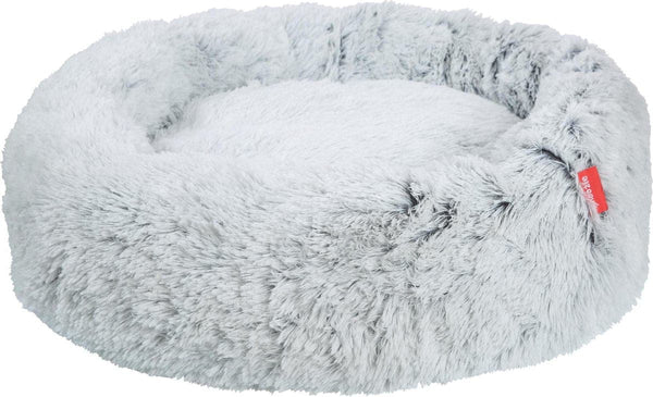 Snoozle Donut Hondenmand - Zacht en Luxe Hondenkussen - Wasbaar - Fluffy - Hondenmanden - 80cm - Wolf Grey