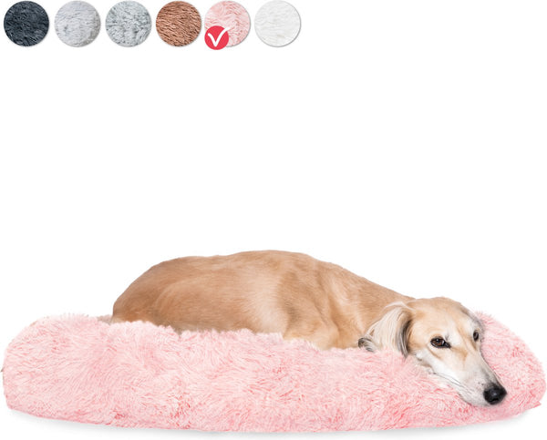 Snoozle Donut Hondenmand XXL - 100cm - Zacht en Luxe Hondenkussen - Wasbaar - Fluffy - Hondenmanden - Roze