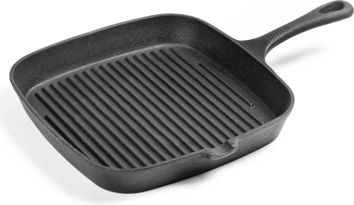 Daumonet Auguste noir cast iron grill pan - steak pan - 23.5 cm - 2 liters