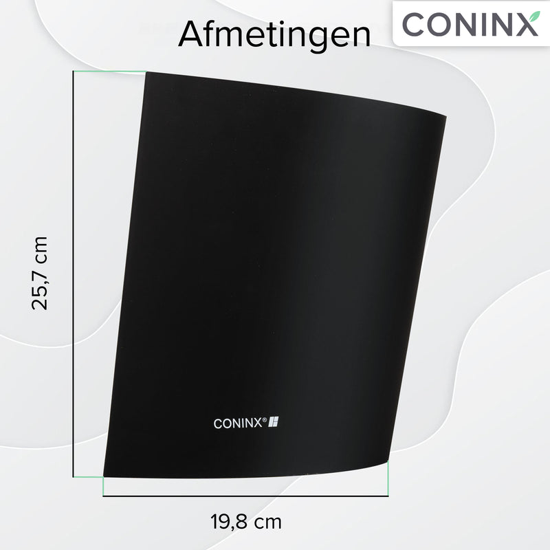 Coninx Viro Messenblok - Zwarte Messenhouder Universeel - Messenstandaard Zonder Messen - Keukenmeshouder Kunststof