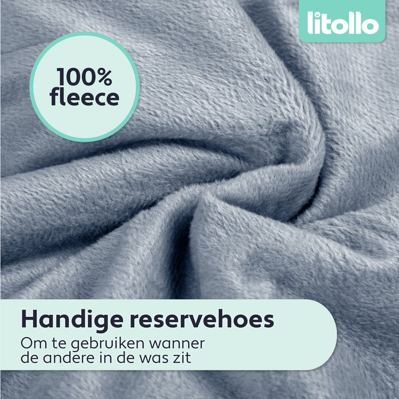 Litollo® pregnancy pillow Hoes Fleece XXL 280cm - Gray