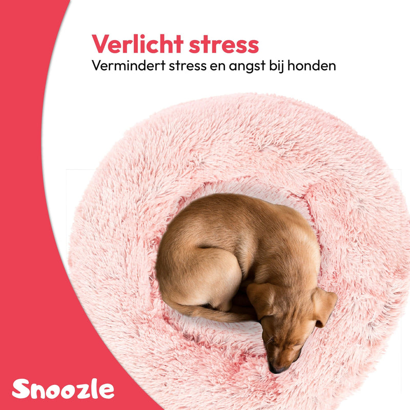 Snoozle Hondenmand - Superzacht en Luxe - Wasbaar - Fluffy - Hondenkussen - 60cm - Roze