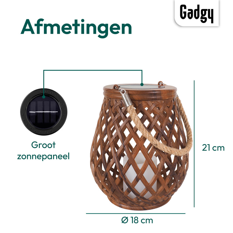 Gadgy Solar Lantern Basket - Set of 2 - Solar Garden Lighting on Solar Energy