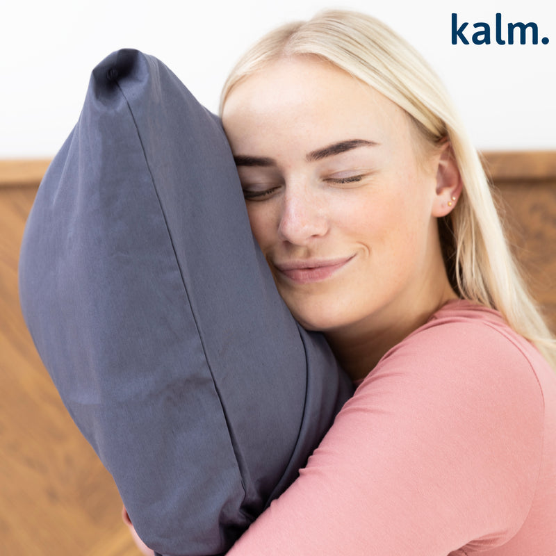 Kalm Kussensloop 60x70cm - 100% Hoogwaardige Katoen - Comfortabel en Vochtregulerend - Donkergrijs