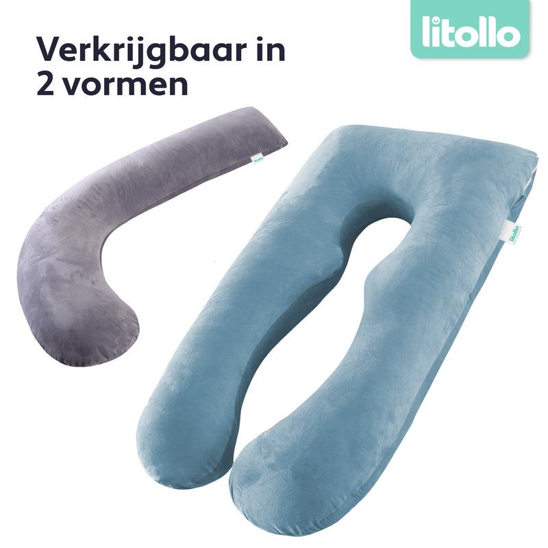 Litollo® Zwangerschapskussen XXL - Fleece Blauw